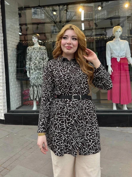 Desenli tunik gömlek - 2