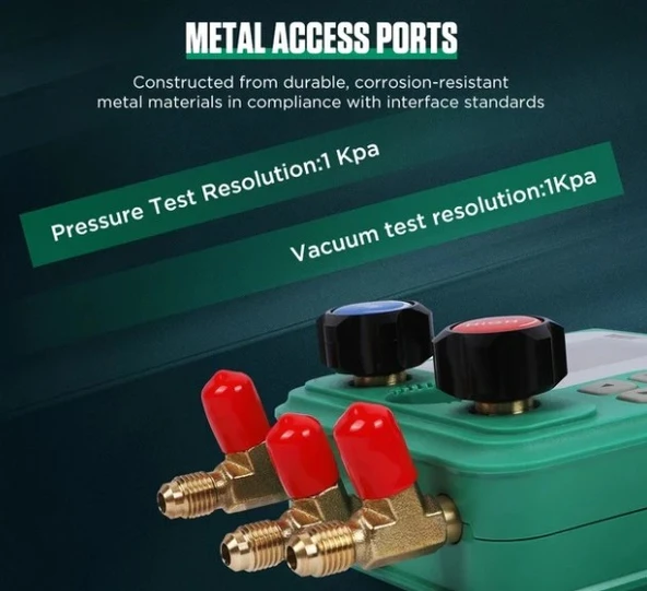 DUOYI DY523 Dijital Soğutma Manifold Metre / Klima Basınç, Vakum ve Sıcaklık Test Cihaz - 4