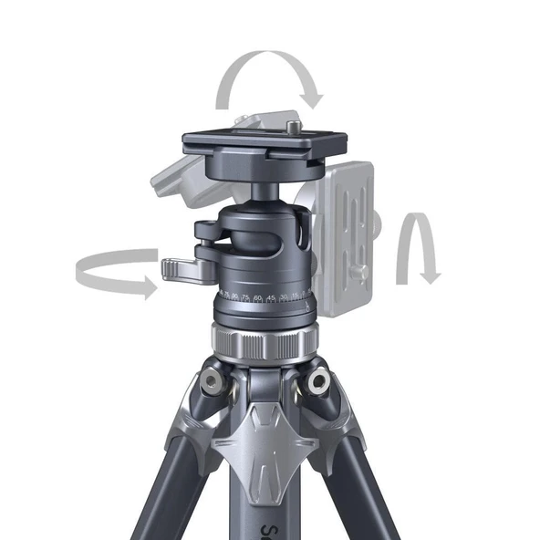 SmallRig 4222B  AP-02 Hafif Seyahat Tripod - Resim 4
