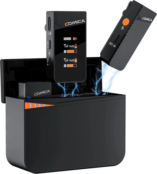 Comica Vimo C3 (2) Kanallı Mini Kablosuz Yaka Mikrofonu ürün görseli