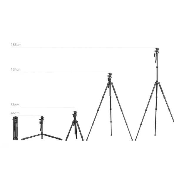 SmallRig  4307 CT195 Alüminyum Alaşımlı Video Tripod - 4