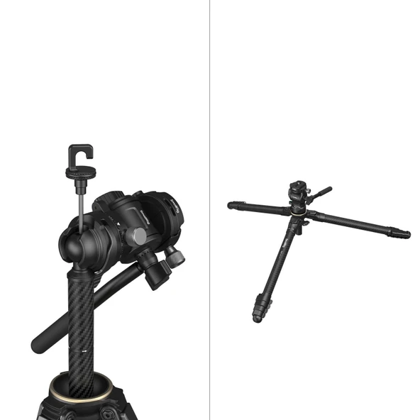SmallRig 5028 Taşınabilir Karbon Fiber Seyahat Tripod Seti - 7