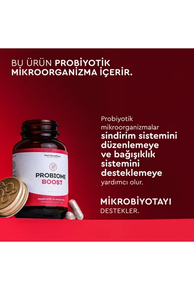 Next-Microbiome Probiome-Boost Probiyotik ve Prebiyotik 60 Kapsül - 2
