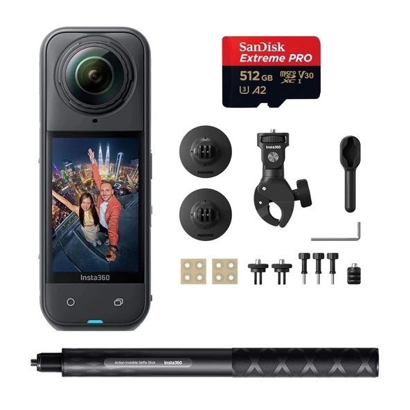 Insta360 X5 + Motosiklet Paketi + 512GB ürün görseli