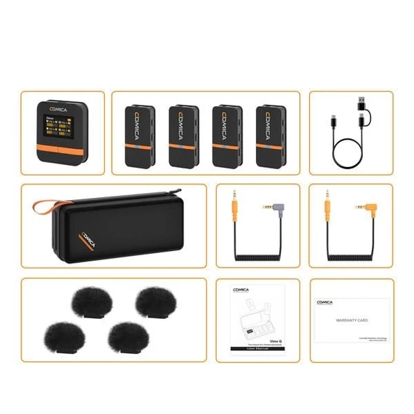 Comica Vimo Q (4) Kanallı Mini Kablosuz Mikrofon - Resim 4