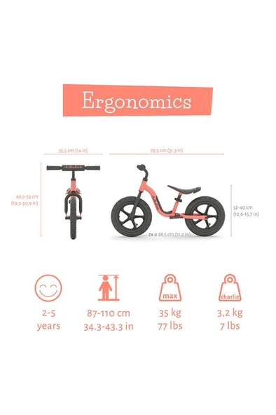 Chillafish Charlie Sport Pembe 12 Jant Çocuk Denge Bisikleti Outlet - 8