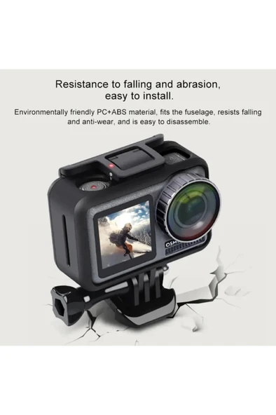 Osmo Action Için Frame Pc Abs Darbeye Dayanıklı Koruyucu Kılıf - Resim 4