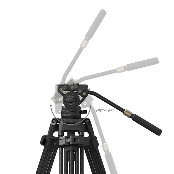 SmallRig AD-80S 5111 Profesyonel Video  Tipi Tripod Kiti - 3