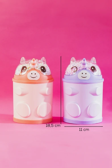 Porsima 044-1 Pvc Şifreli Kilitli Unicorn Kumbara Lila 11x18,5cm - Resim 4