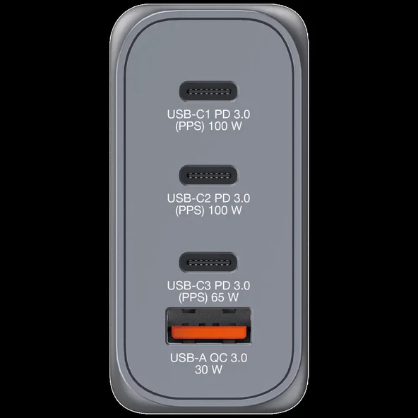 Verbatim 32202 - V GNC-100 GaN Charger 100W 3-USB-C /  1-USB-A  Çıkışa Sahiptir - Resim 2