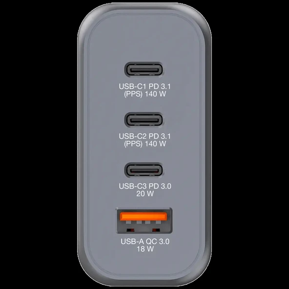 Verbatim 32203 - V GNC-140 GaN Charger 140W 3-USB-C / 1-USB-A  Çıkışa Sahiptir - Resim 2