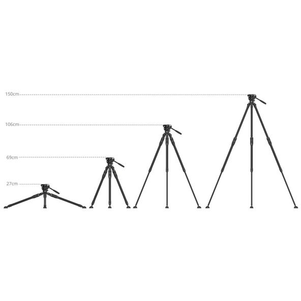 SmallRig 4643 FT-S303  Karbon Fiber Tripod Kiti - 6