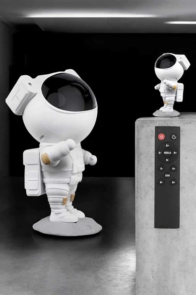 Çocuklara Özel Projeksiyon Astronot Lamba Speaker Sevimli - Resim 3