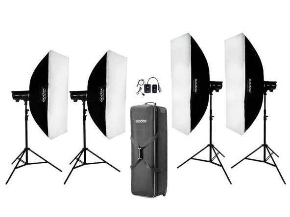 Godox DP800 III V / DP400 III V 4'lü Paraflaş Kit (LED Model Lambalı) ürün görseli