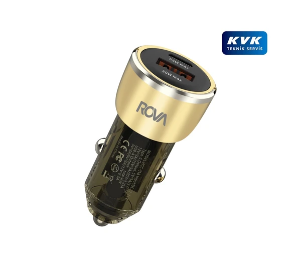 Rova OSB194 A+C Giriş Pd65W+Usb30W Araç Şarjı Başlığı 95W