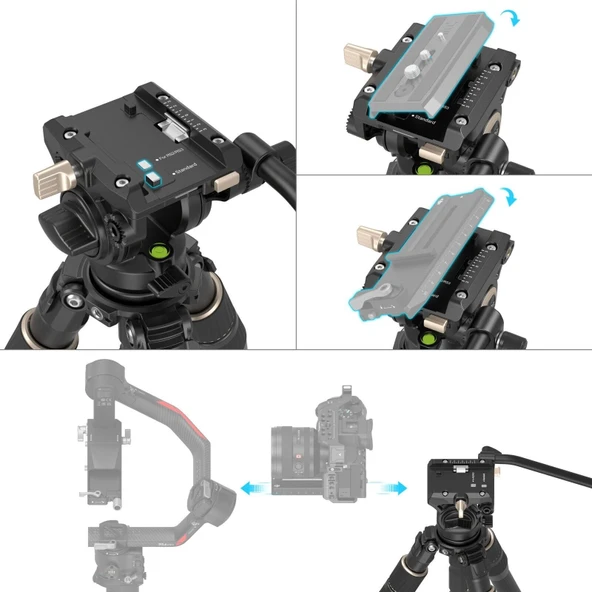 SmallRig 4643 FT-S303  Karbon Fiber Tripod Kiti - 7