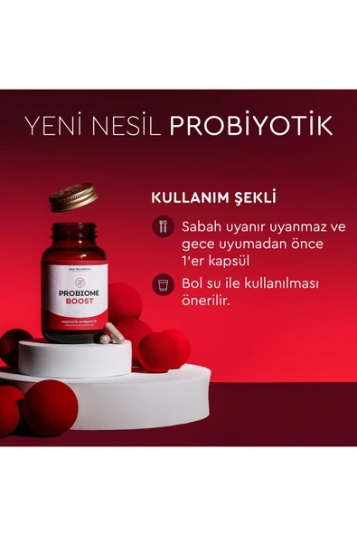 Next-Microbiome Probiome-Boost Probiyotik ve Prebiyotik 60 Kapsül - 3