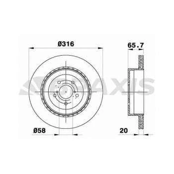 Subaru Arka Fren Disk Aynası Subaru İmpreza 2.0sti - Braxıs Ae0763 - Resim 1
