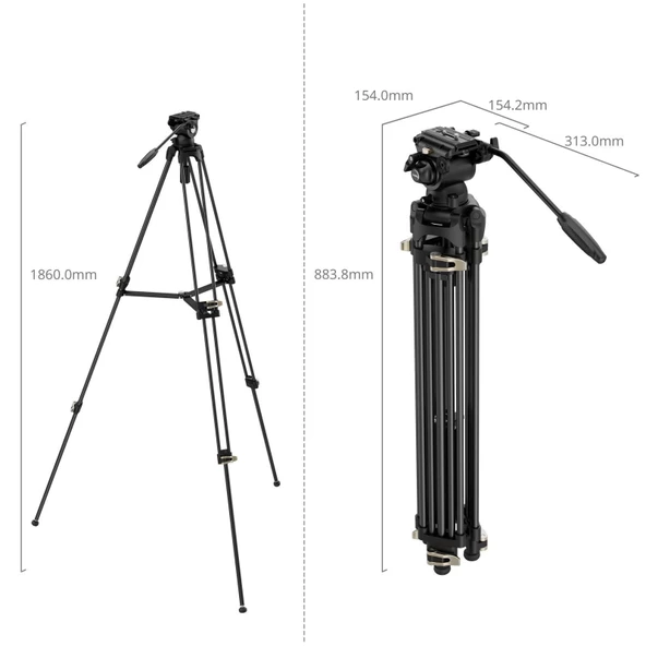SmallRig 4686 AD-01S  Profesyonel Video Tripod Kiti - 2