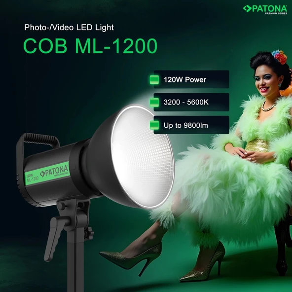 PATONA  120W COB ML-1200  Bi Color   Fotoğraf ve Video ışığı - Resim 5