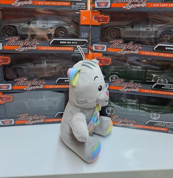 Oyuncak Peluş Sevimli Uyku Arkadaşı Kedi 20 cm - 4