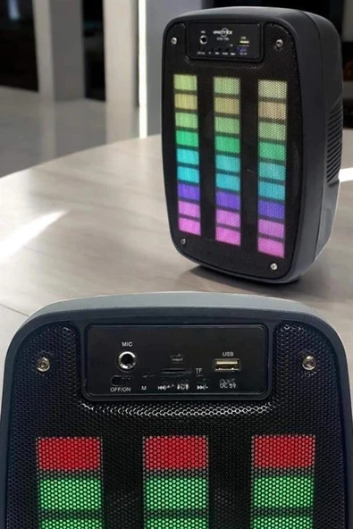 Bluetooth Hoparlör RGB Işıklı USB SD Kart Girişli Taşınabilir ürün görseli 1
