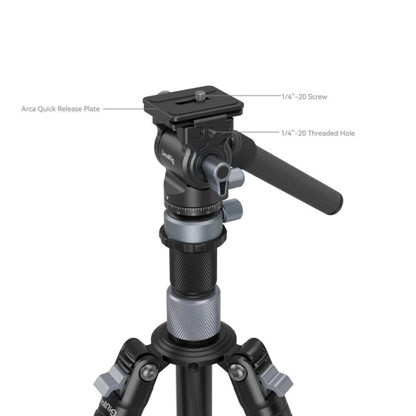 SmallRig 4221 Karbon Seyahat Video Tripod - 6