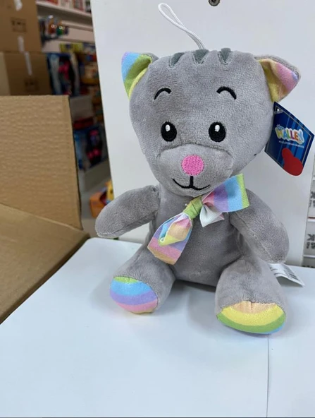 Oyuncak Peluş Sevimli Uyku Arkadaşı Kedi 20 cm - 1