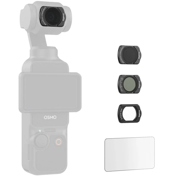SmallRig 5122 DJI Osmo Pocket 3 için 1/4 Siyah Difüzyon & ND16 & CPL / 1/4 Siyah Difüzyon ve VND 2-5 /  6 Noktalı Yıldız ürün görseli