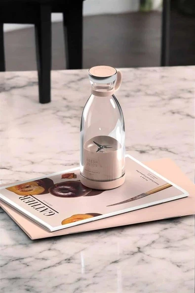 Bardak Blender Smoothie Meyve Sıkacağı Şarjlı Cam Taşınabilir - 3
