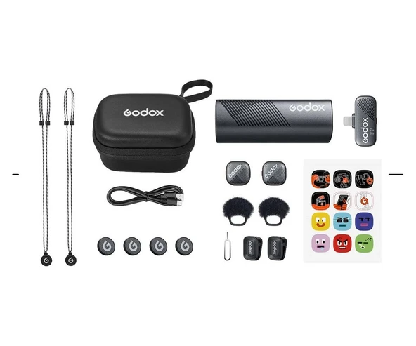 Godox Cube-S Kit 2 İkili Mikrofon Kiti (Lighting) - Resim 2