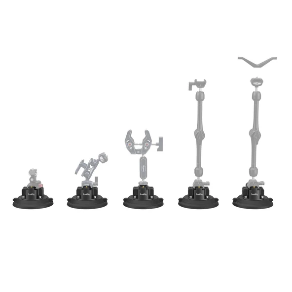 SmallRig 4122B 4'' Vakumlu Kamera Montaj Desteği Araç Çekim Vantuzu - Resim 5