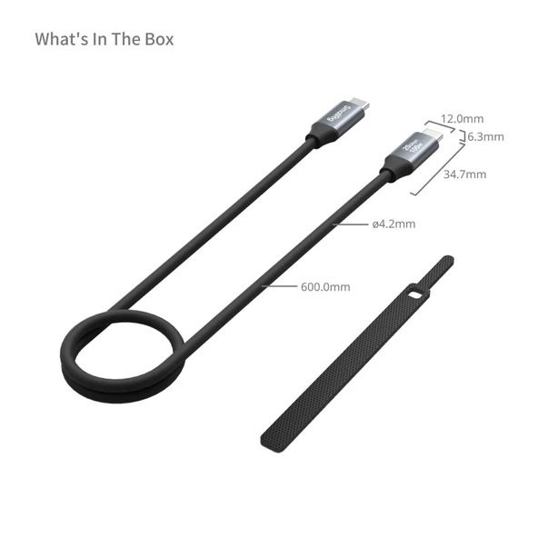 SmallRig 4789 USB-C (Düz)  Veri Kablosu (60 cm) - Resim 5