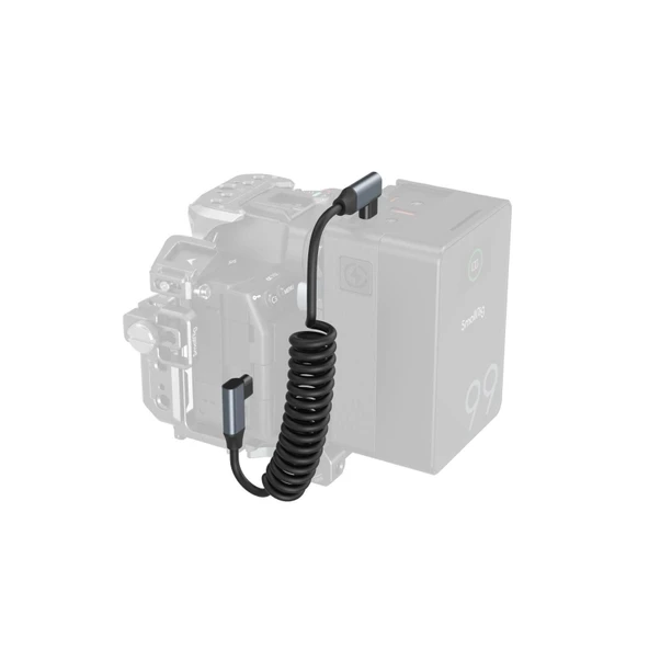 SmallRig 4793 USB-C (Açılı) - USB-C (Açılı) Sarmal Veri Kablosu - Resim 4