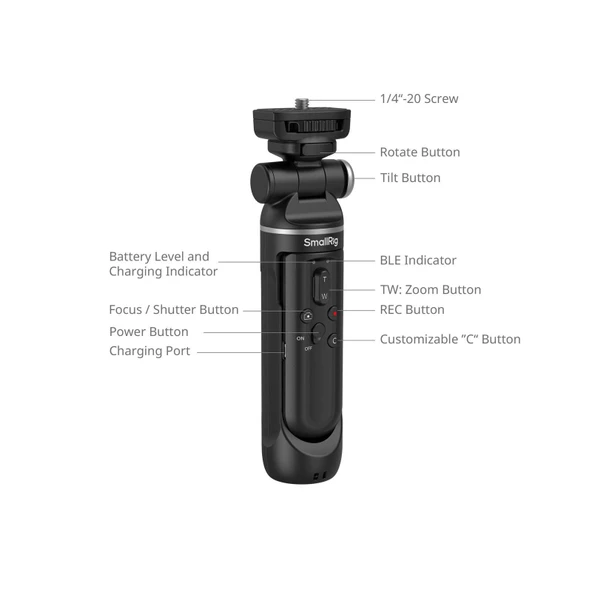 SmallRig 4551 SR-RG2 Çok İşlevli Kablosuz Kumanda - Resim 7