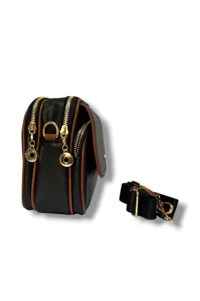 Cakgo 318-26 Deri 3 Bölmeli Çapraz Omuz Askılı Kadın Çanta - 12