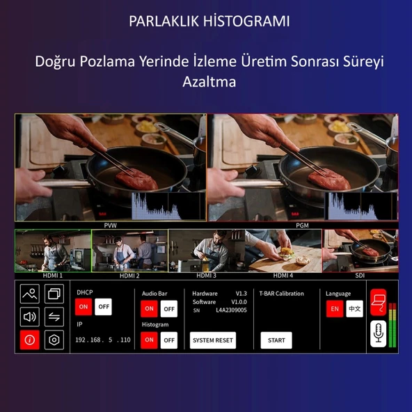 FEELWORLD L4 Çoklu Kamera Video Mikseri  10.1''Dokunmatik Ekran - 6