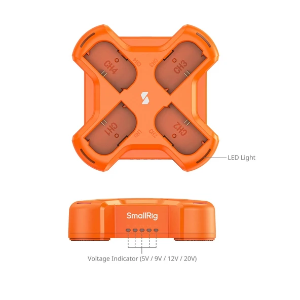 SmallRig 4838 LP-E6NH 4 Kanallı Kamera Pil Şarj Cihazı - 6