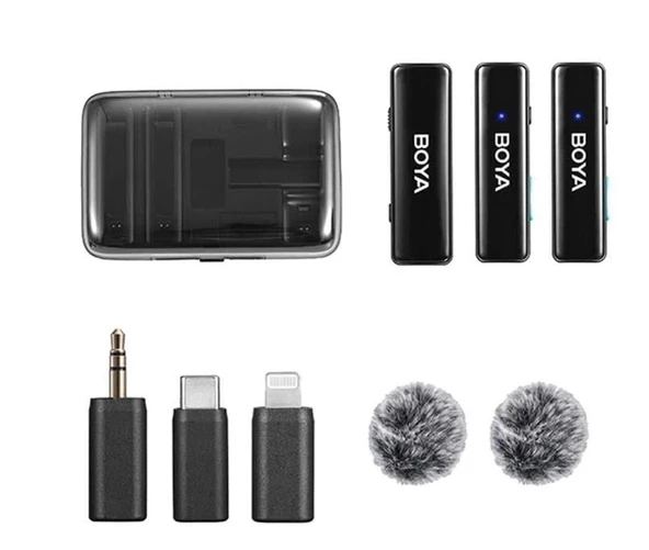 Boya BoyaLink All-in-one Çift Kanal Kablosuz Mikrofon - Resim 3