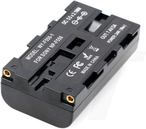 Andoer  D-Tap - NP-F550 / F970 DC5521  Sahte  Pili Sony Atomos Ninja V Monitör - Resim 2