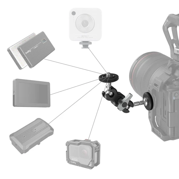 SmallRig 3238B Mini Magic Arm Evrensel Bilyalı Kafa - Resim 3