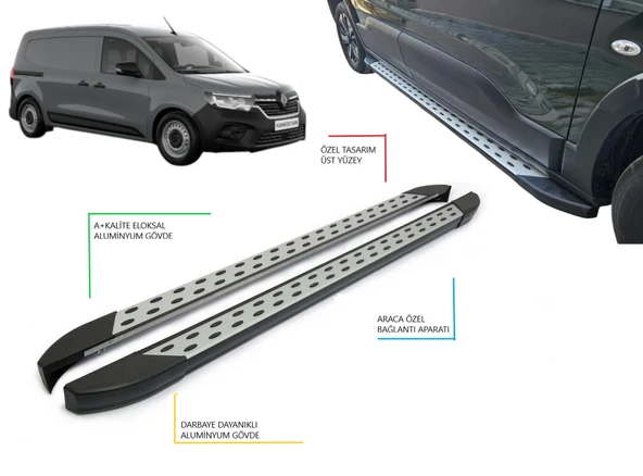 KANGOO PANEL VAN UZUN ŞASE BENEKLİ YAN BASAMAK 2021 2022 2023 2024 2025 2026 2027 ürün görseli 1