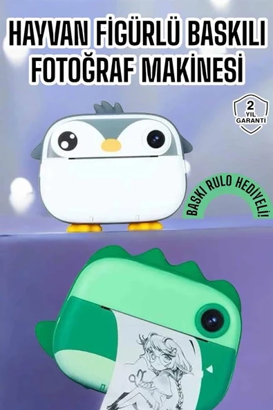 Çocuklar için Fotoğraf Makinesi Anlık Baskı Makinesi HD Görüntü Kalitesi - 2