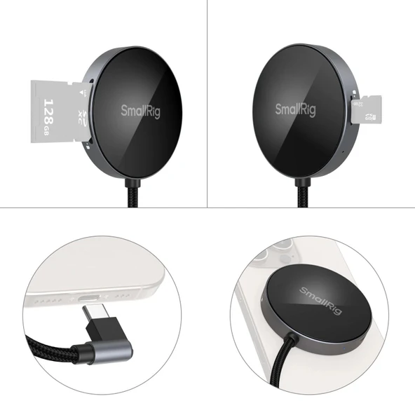 SmallRig 4870 SD 4.0  / Micro SD Kart  Hafıza Kartı Okuyucu - Resim 4