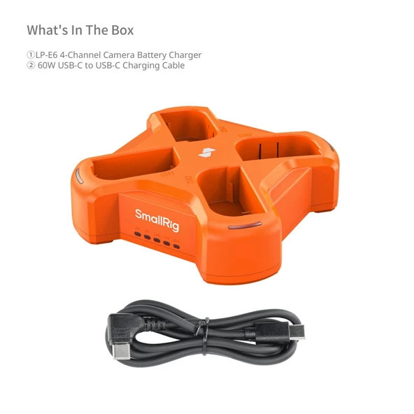 SmallRig 4838 LP-E6NH 4 Kanallı Kamera Pil Şarj Cihazı - 5