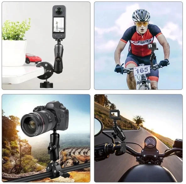 Oem Marka PT02 Tüm Aksiyon Kameralar ve Telefonlar için Montaj Kelepçesi - Resim 3