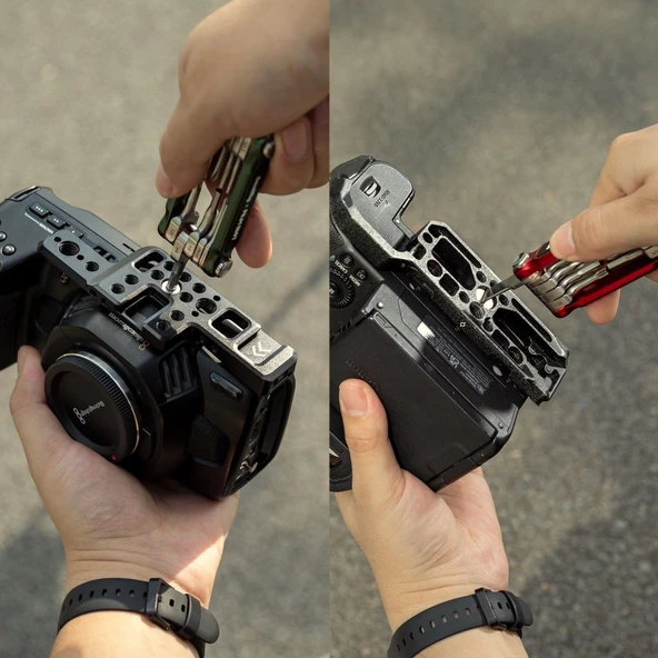 SmallRig 4813 FILM RIOT 10'u 1 arada Katlanır Anahtar Seti (Kırmızı) - Resim 3