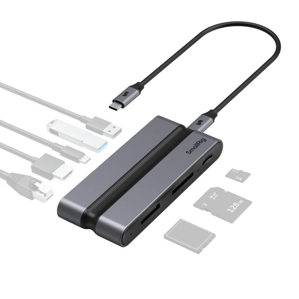 SmallRig 4663 9'u 1 Arada SD / SDHC / SDXC, Micro SD / Micro SDXC / Micro SDHC / CFexpress Tip A Kart Okuyucu - Resim 3