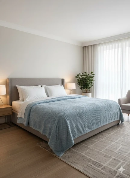 PADİŞAH EMBOSS TEK KİŞİLİK BATTANİYE İNDİGO ürün görseli