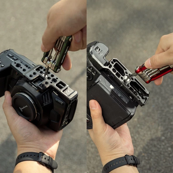 SmallRig 4813 FILM RIOT 10'u 1 arada Katlanır Anahtar Seti (Kırmızı) - Resim 3